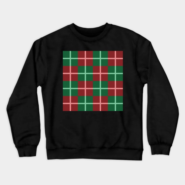 Tartan-christmas pattern Crewneck Sweatshirt by ilhnklv